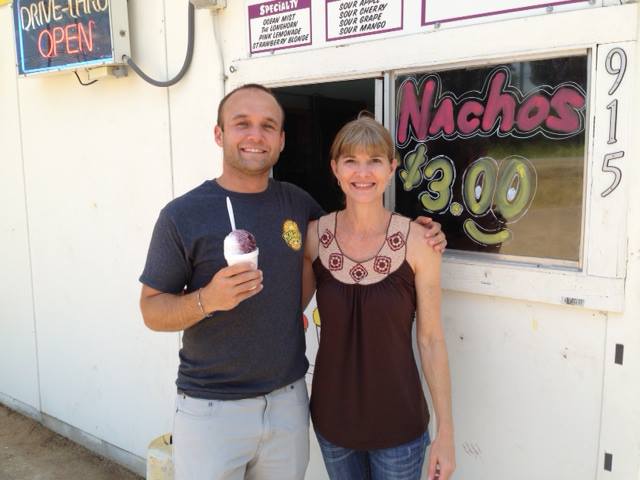 Patricia and The Daytripper! Yes, I was a bit excited he and his family came by to enjoy a snoball!